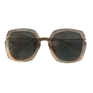 Christian Dior CD Geometric Rimless Sunglasses Gray Gradient Lenses w/ Dior Case